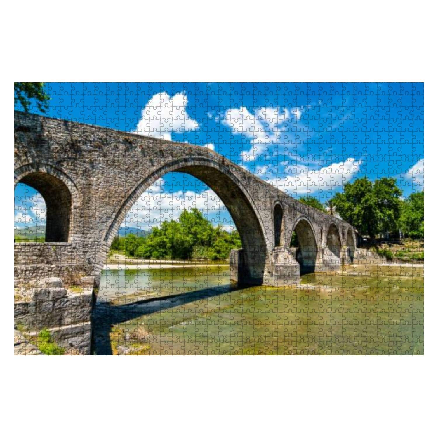 The Bridge of Arta in Greece 1000 Pieces Wooden Jigsaw Puzzles for Adults Decompression DIY Children Educational Puzzles Creative Games Toys Gift Home Decor