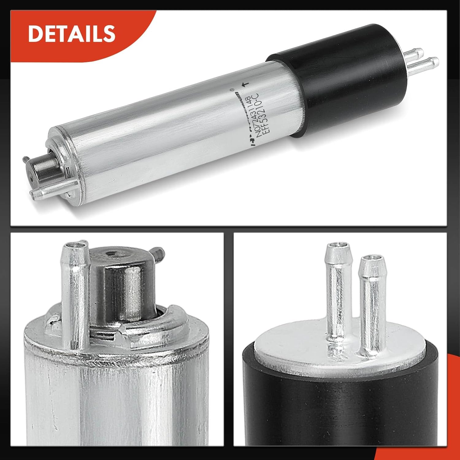 A-Premium Fuel Filter Compatible with BMW 325Ci 2001-2006, 325i 2001-2005, 325xi 2001-2005, 330Ci 2001-2005, 330i 2001-2005, 330xi 2001-2005, 530i 2004, X3 2004, 2.5L 3.0L