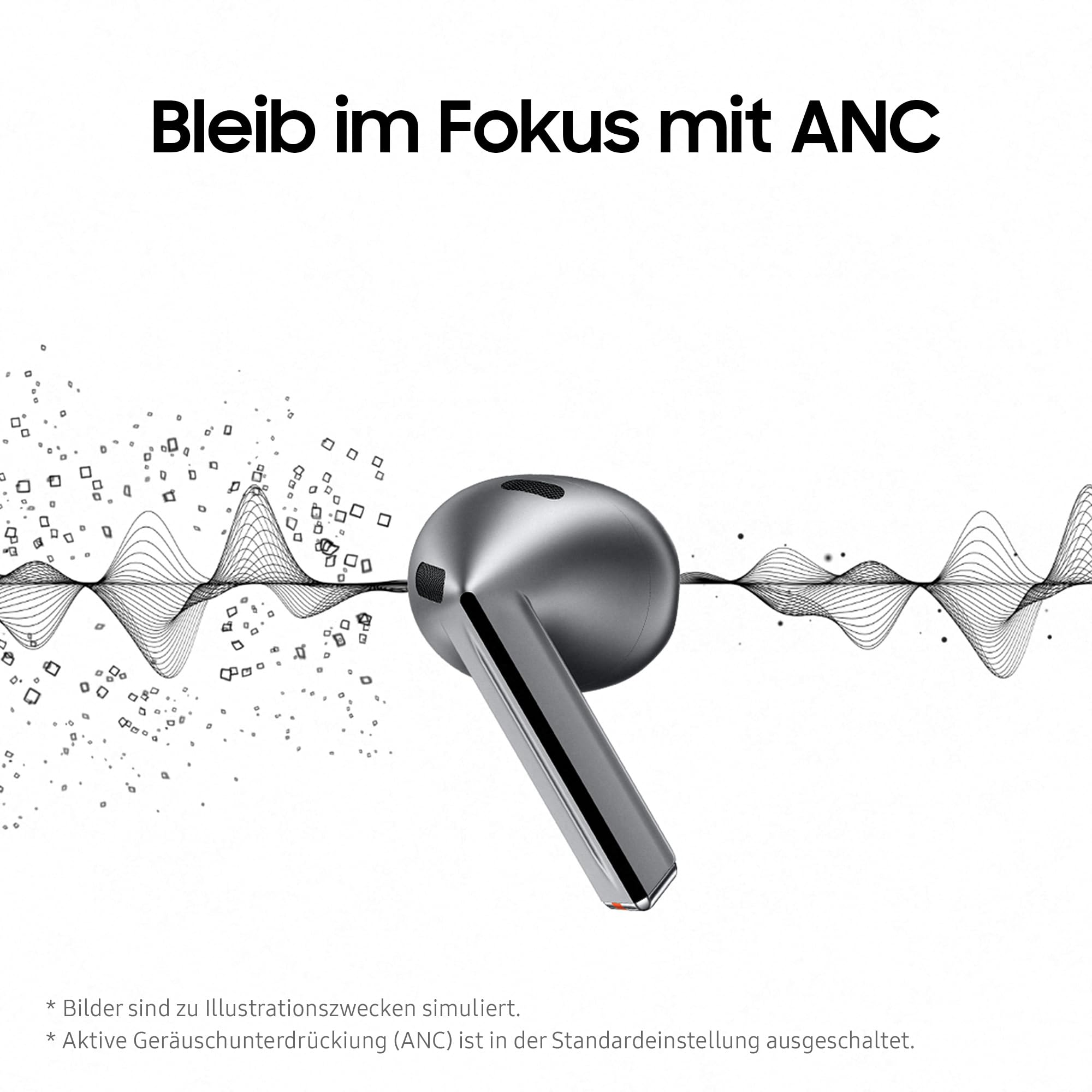 Samsung Galaxy Buds3 Écouteurs Intra-Auriculaires sans Fil Bluetooth avec réduction Active du Bruit (ANC), réduction adaptative du Bruit, avec Audio à 360°, argenté et étui Transparent Anymode