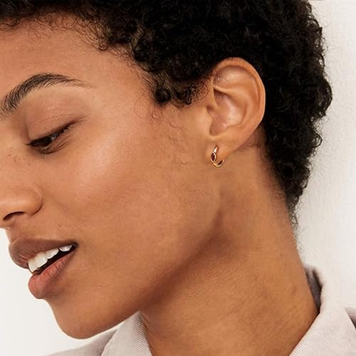 Miniatura 4 de MYEARS Women Huggie Earrings Gold Hoop 14K Gold Filled Small Simple Hypoallergenic Everyday Jewelry