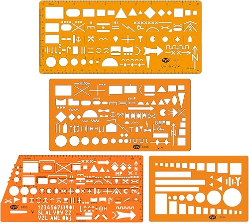 CYA Paquete de 3 plantillas de plantilla de marcado de mapa militar para dibujo y dibujo del ejército de la OTAN en mapa táctico