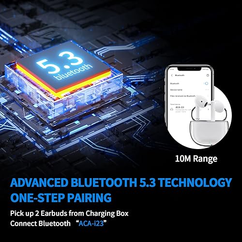 Miniatura 3 de ACAGET Auriculares inalámbricos para Samsung Galaxy S24 FE S25 S23 Ultra S22, auriculares deportivos con control táctil, auriculares Bluetooth con