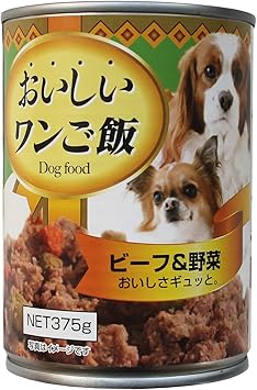 Amazon おいしいワンご飯 ビーフ 野菜 375g １ケース ２４缶 ペットフード 犬用 ビーフ 野菜 Dogfood ドックフード 缶詰 ウェット ライズ ウェット 通販