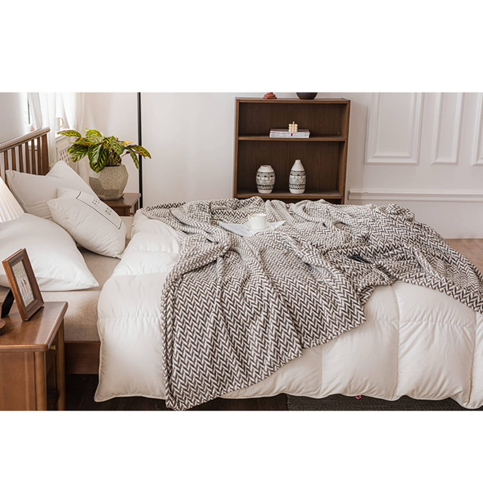 ビンテージ　幾何学柄ブランケット Amazon｜SCTX ブランケット 毛布 幾何学模様 150*200cm ひざ掛け 大判