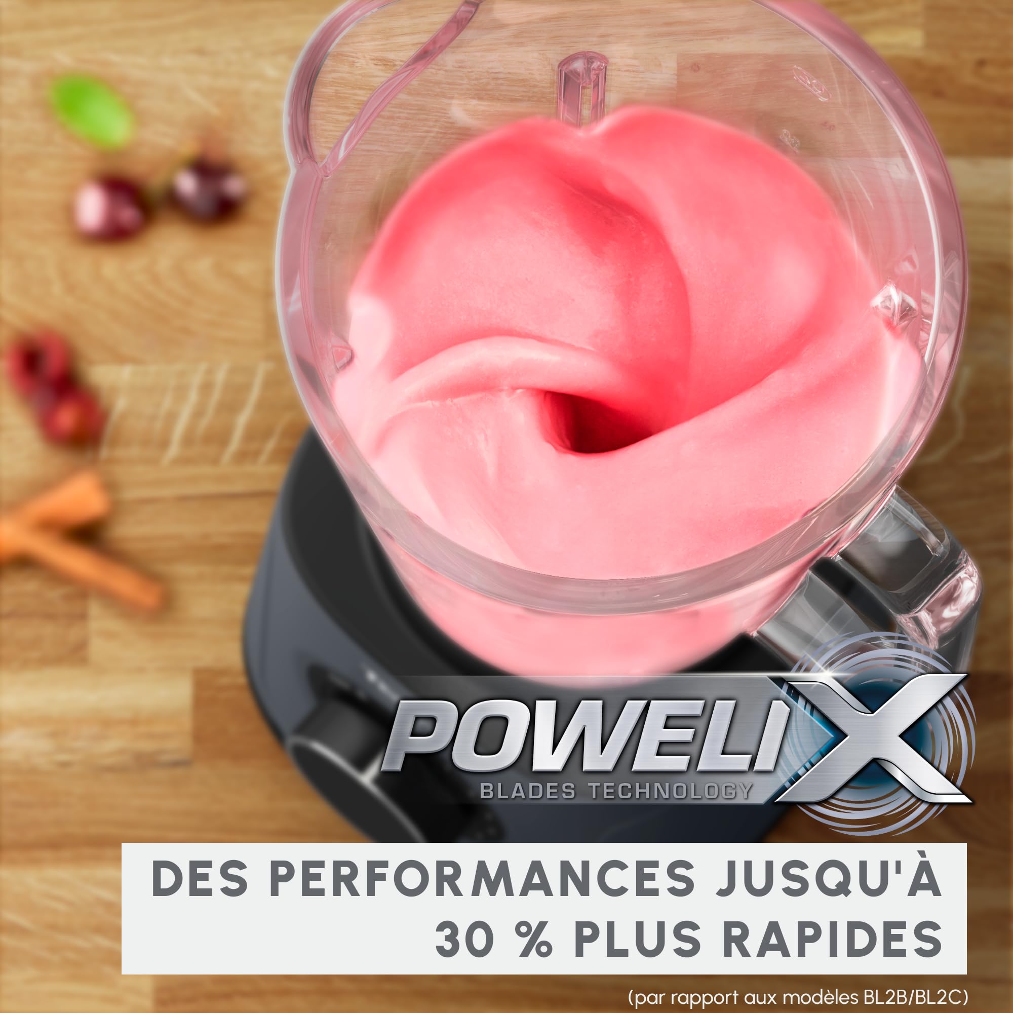 Moulinex PerfectMix Essential LM771BF0 blender o dużej prędkości, 1200 W, technologia z ostrzami Powelix, łatwy w czyszczeniu