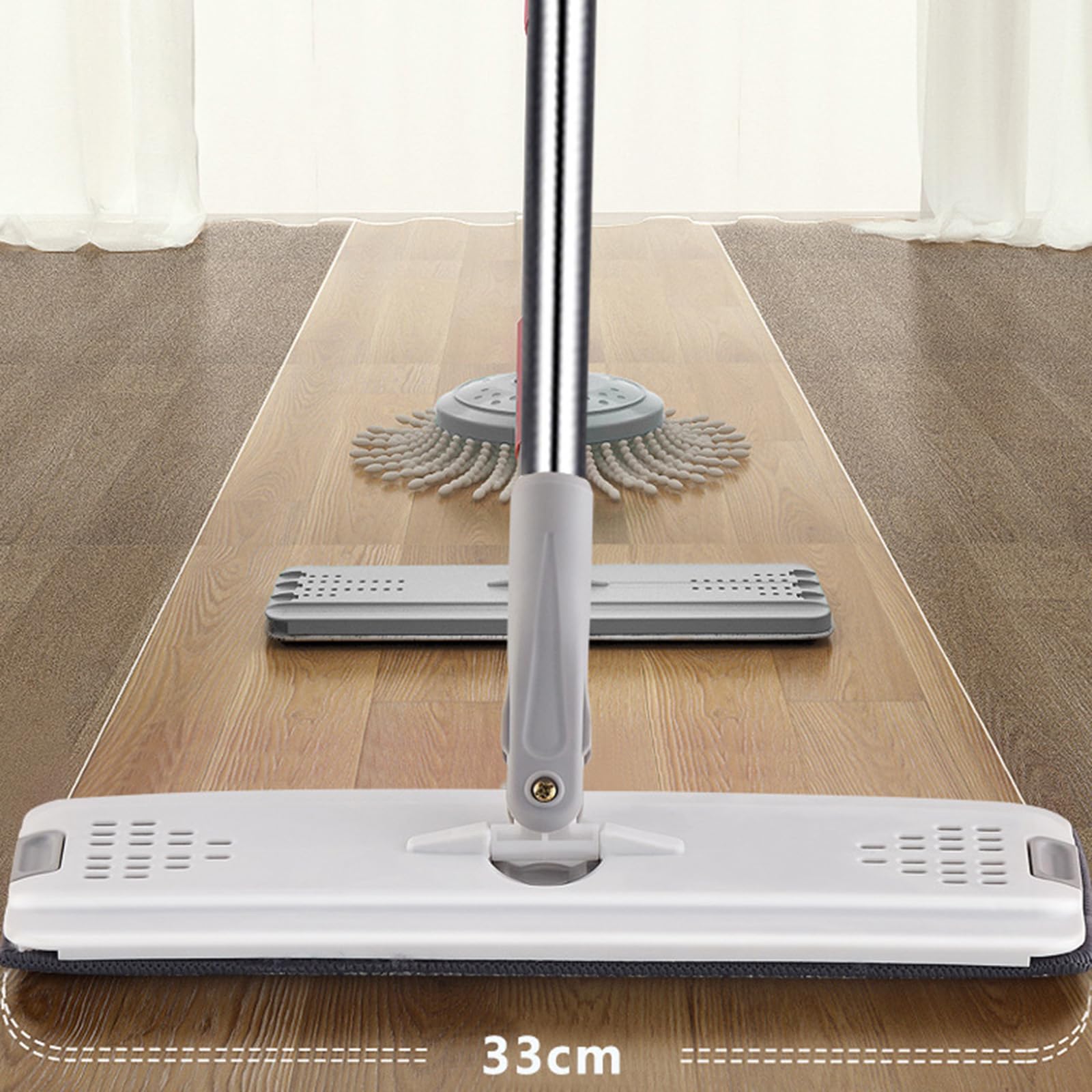 Mop, zmywalny ręcznie domowy mop z gąbką drewniany mop do podłogi płytka drewniana podłoga sucha i mokra podwójnego zastosowania leniwy mop gąbka