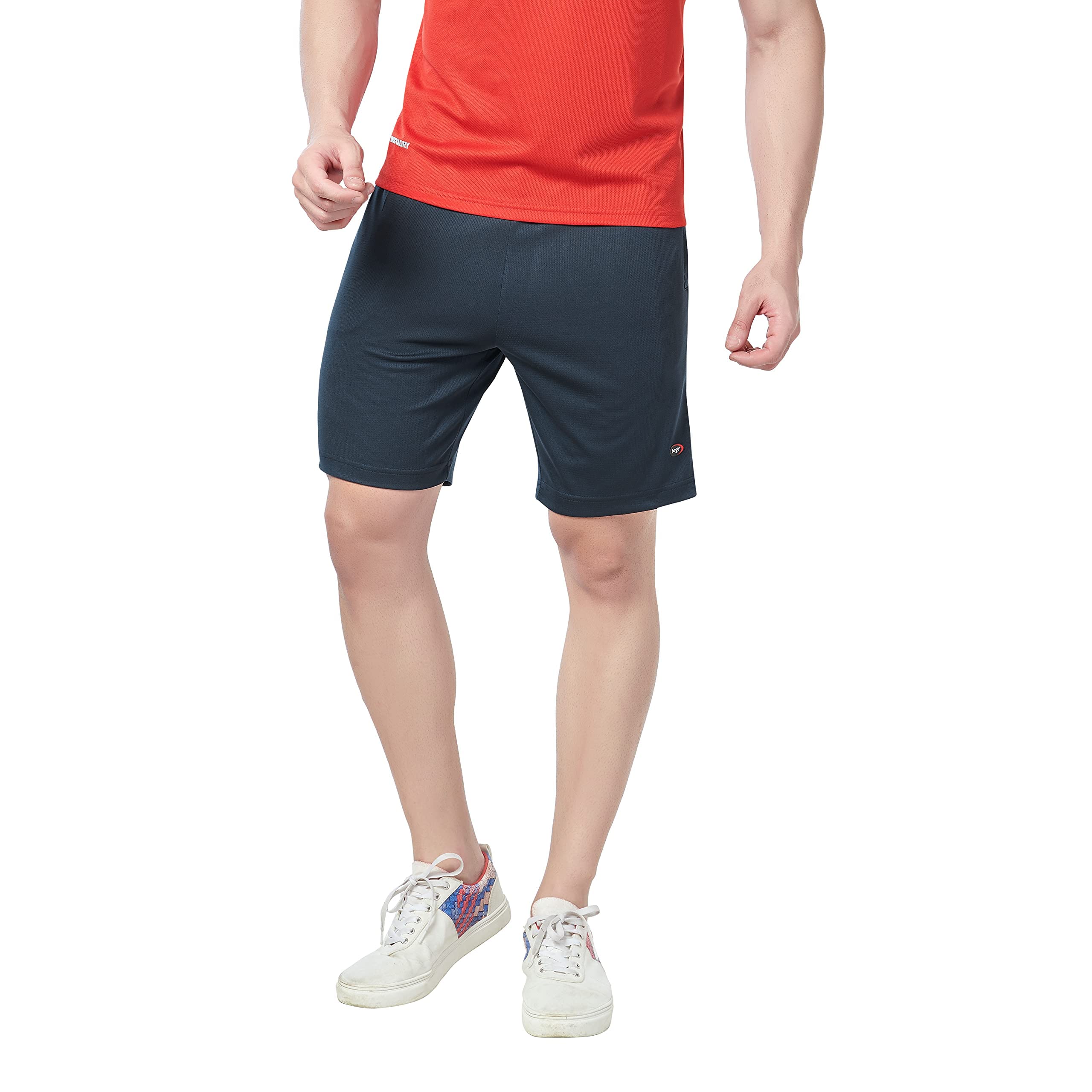 berge' Men's Dry-Fit Sports Shorts | Quick-Dry Polyester | Zippered Welt Pockets | Breathable & Anti-Odour Activewear for Gym, Running, Workouts, Jogging, Training, Fitness, Sports | With Reflectives 3
