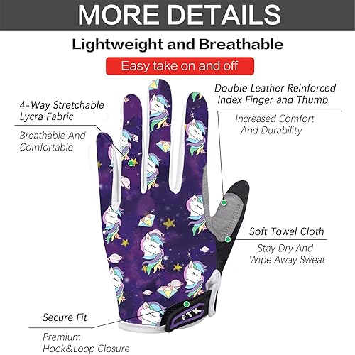 Miniatura 2 de Guantes de bicicleta para niños y niñas, guantes de ciclismo acolchados de gel para niños y niñas, guantes de ciclismo antideslizantes para jóvenes