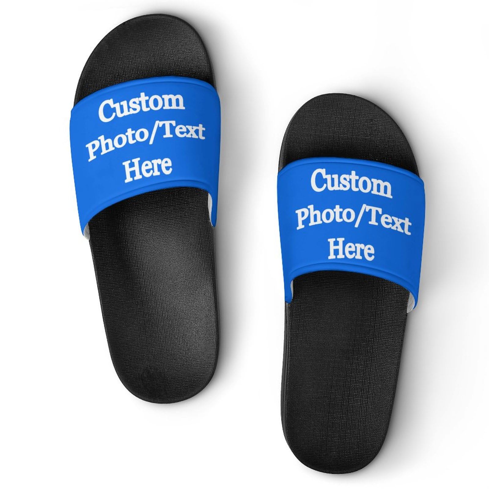 Generic Custom Slides Slippers Personalized Slippers Sandals with Photo Name Text Bathroom Slippers for Men Women