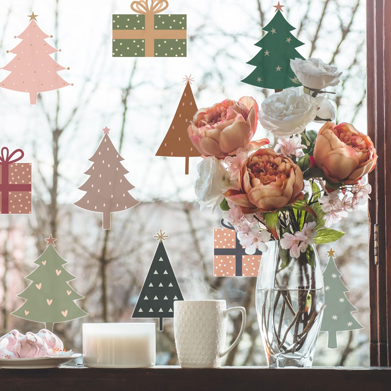Stickerscape Winter Trees Christmas Window Stickers (Winter Trees) | Christmas Window Decorations To Create A Winter Themed Display | Reusable, Re-Positionable And Cleanly Removable