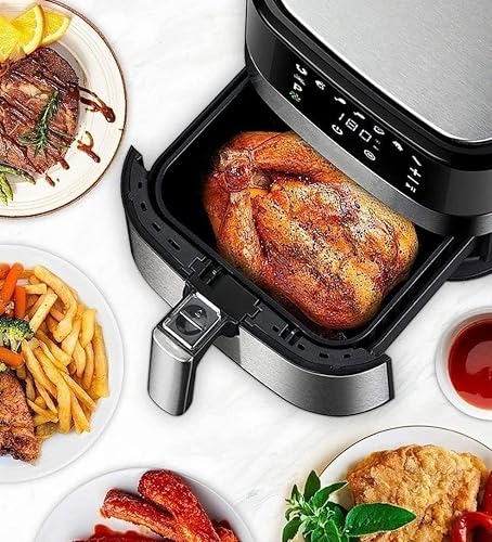 Miniatura 4 de Horno freidora de aire, olla eléctrica sin aceite con pantalla táctil digital LED, cocina eléctrica 8 en 1, olla de freidora de aire antiadherente,