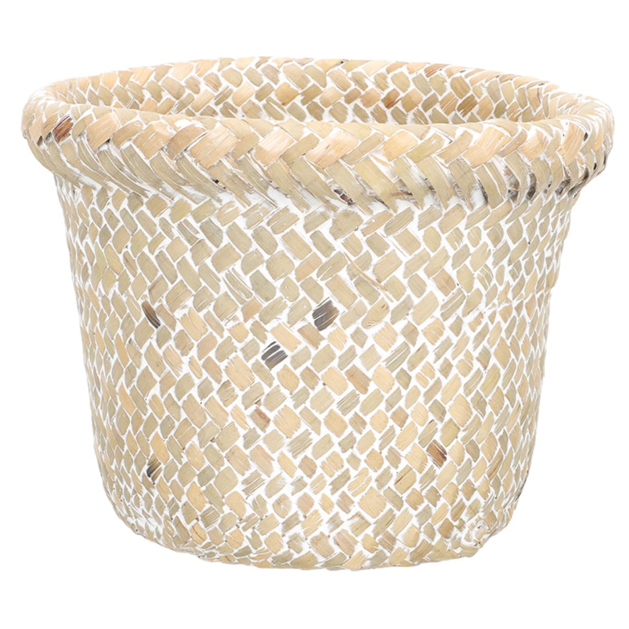 Cabilock Papelera Bote De Basura Cesta De Mimbre Escritorio Mimbre