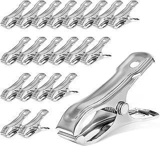 Greenhouse Clips, Stainless Steel Garden Clips, Plant Clips for Outdoors Hanging Heavy Duty Forest Cloth Blankets Netting Freeze Protection Outside Accessories Garden Hoops (20 PCS)