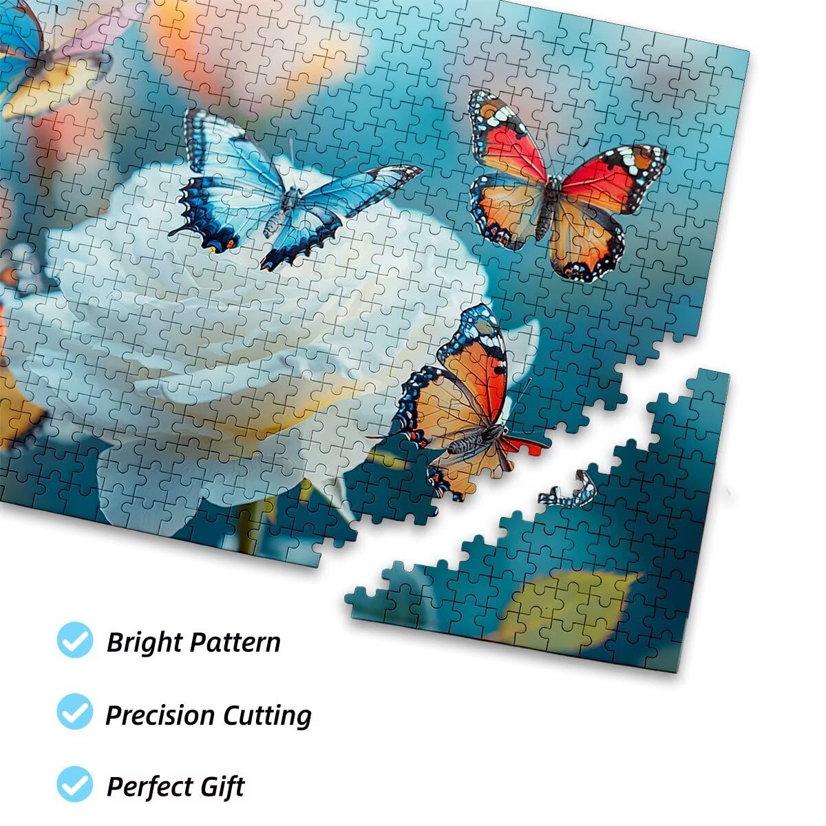 Puzzle 4000 Sztuk Motyl Puzzle Różowe Wymiary 141x87cm Puzzle Dla Dorosłych Kreatywna Rozrywka, Śmieszne Klasyczne Puzzle Zabawki Edukacyjne Oryginalne Prezenty Dla Kobiet L-76