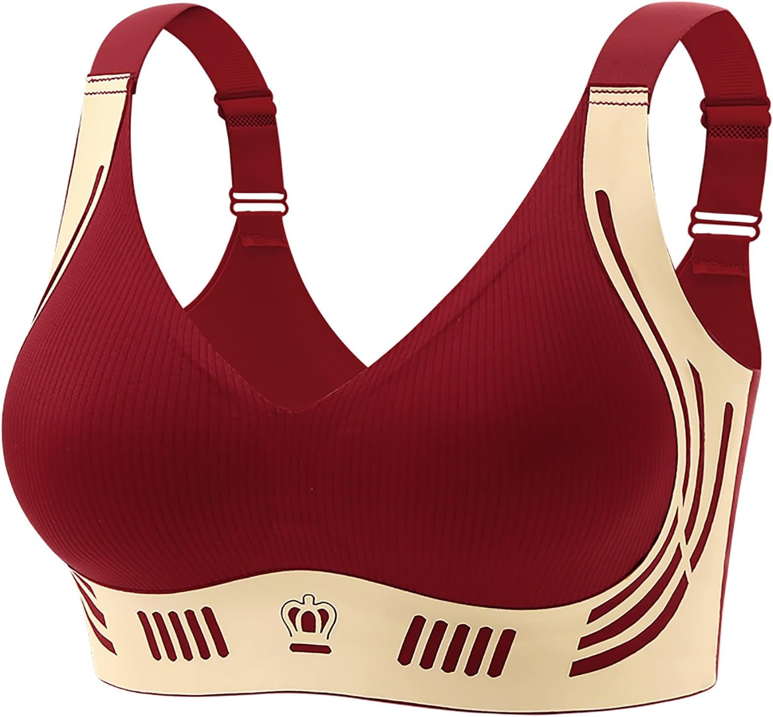 Bras for Sagging Breasts UK Women's Wide Strap Wireless Push-Up Super Gather Lifting Anti Sagging Bra Ladies V Neck Padded Non Wired Full Coverage Seamless Sports Bralettes