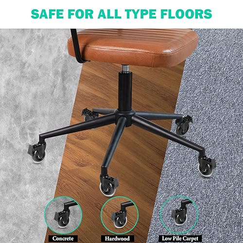 Miniatura 7 de Hirate Rueda de freno con vástago roscado de 38"-16UNC, ruedas de rodamiento con bloqueo de 3 pulgadas con tuercas de bloqueo de brida para sillas