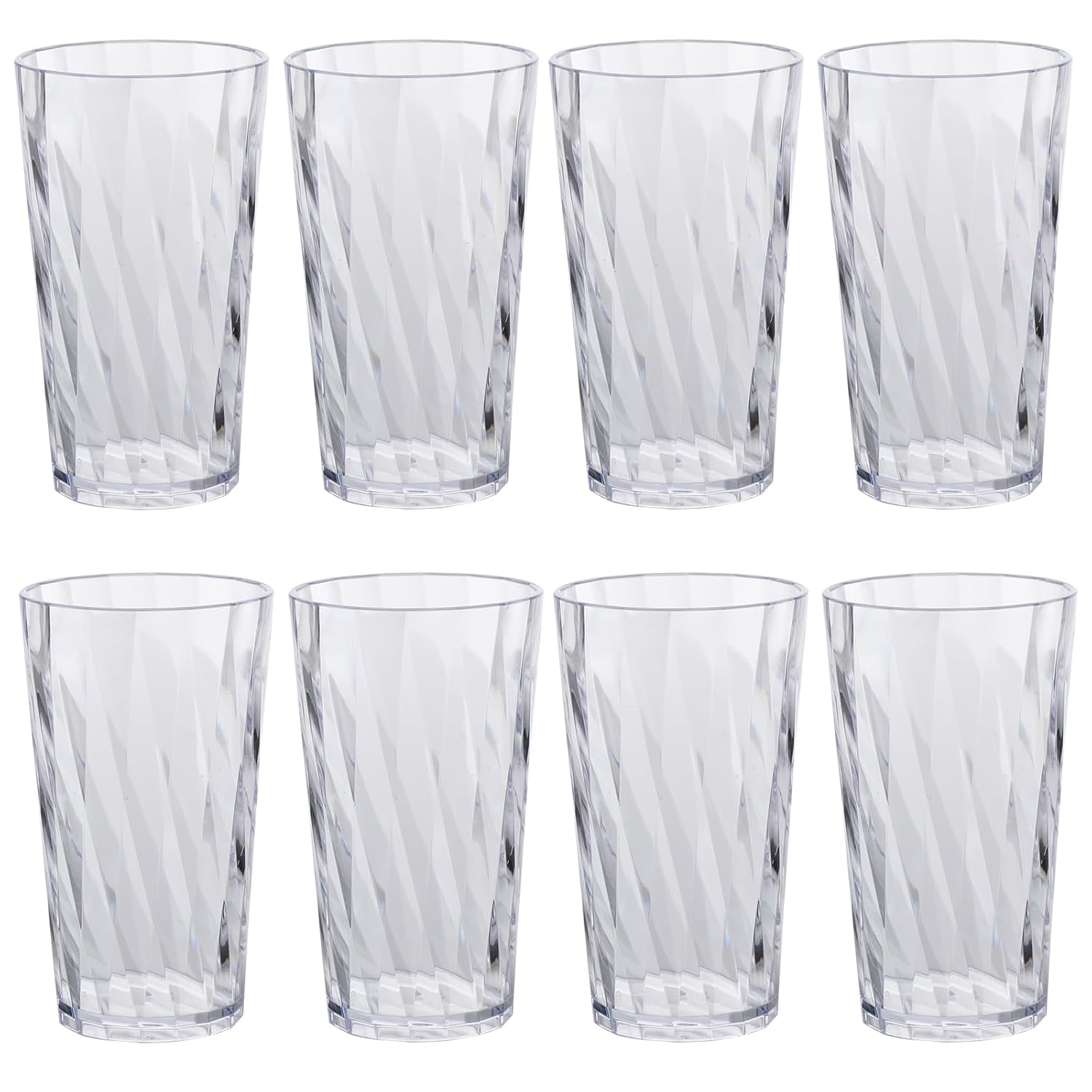 Unbreakable Plastic Drinking Glasses set of 8 shatterproof drinking cups plastic glass cups 10 ozplastic Tumbler Cups Dishwasher