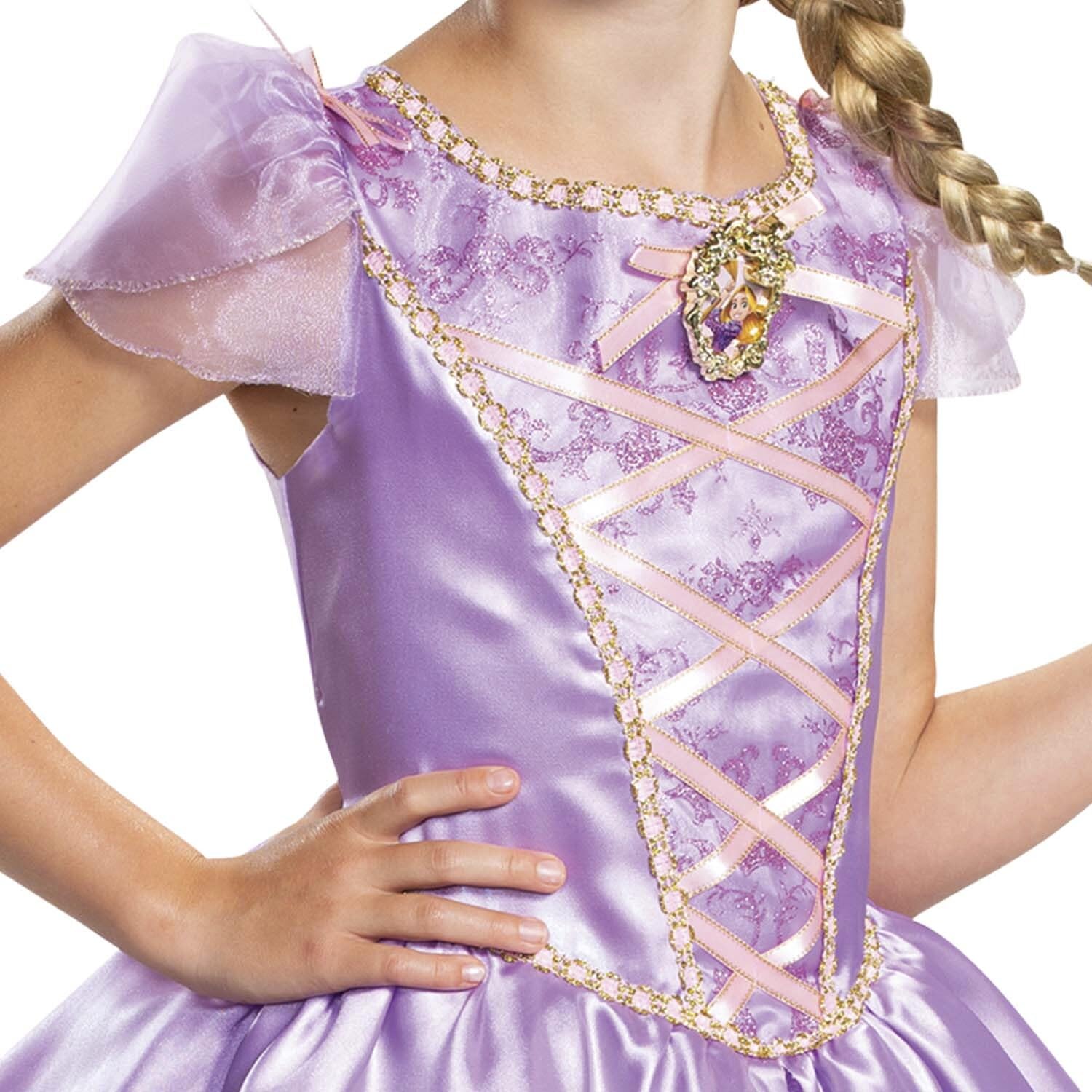 Disguise Disney Offizielles Deluxe Rapunzel Kostüm Kinder, Prinzessin Kostüm Für Mädchen, Größe S, Violett