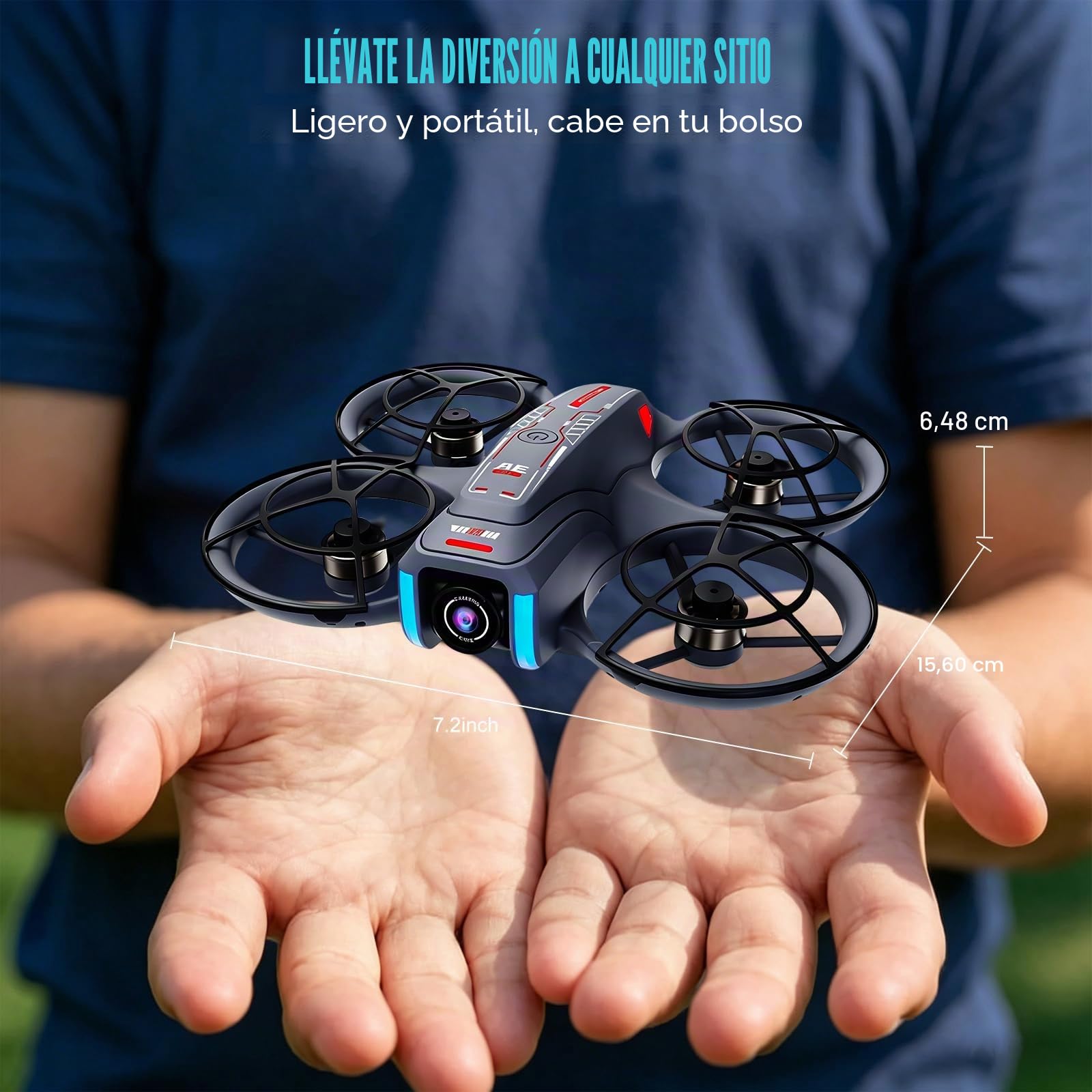 OBEST Dron con Cámara, RC Drones de Pantalla de 4.5", Juguetes Voladores con Evasión De Obstáculos, Motor Brushless, Regreso Automático, Tarjeta TF, 2 Baterías, para Adultos y Principiantes