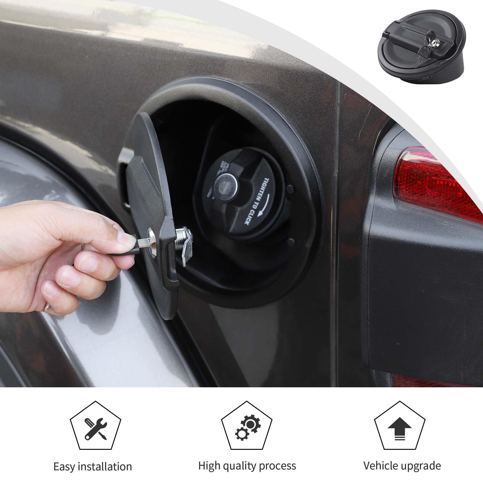 Amazon.com: JWWY Fuel Tank Cap with Lock Lockable Key-Lock Fuel