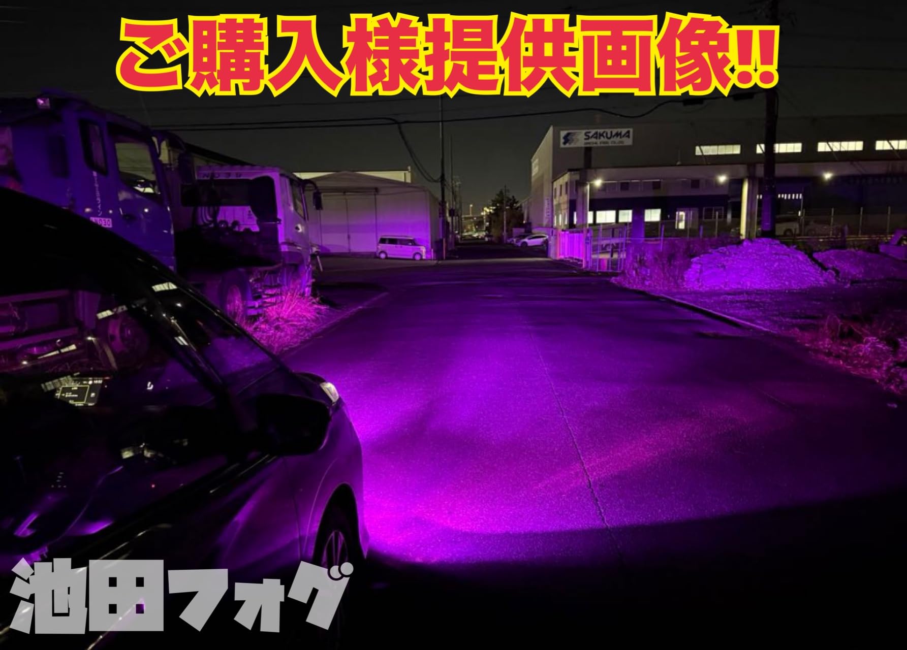 池田フォグ 30000lm!! H8/H11/H16 爆光 ピンクフォグランプ 超爆光 H8 