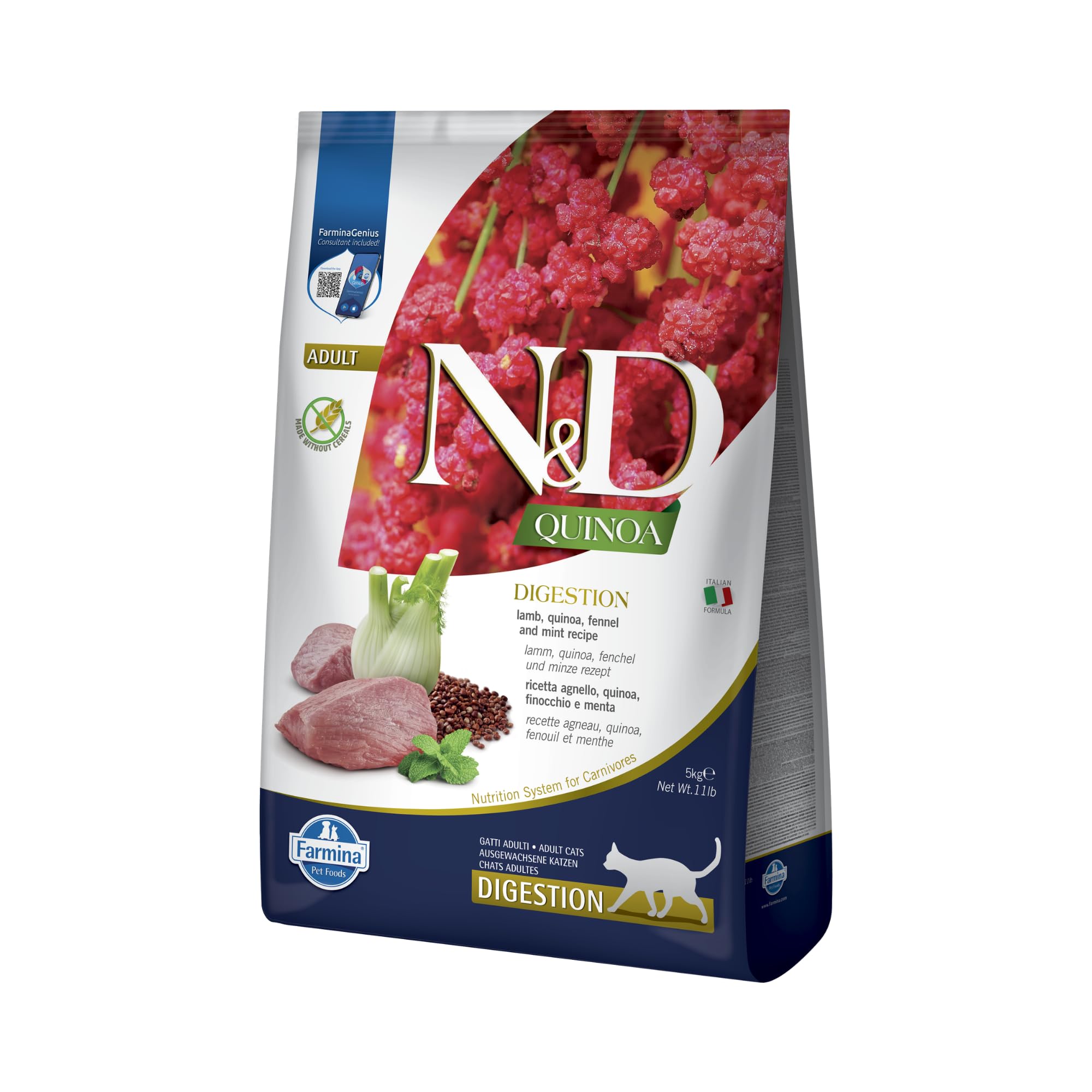 N&D Quinoa Digestion Agneau 5.00 kg