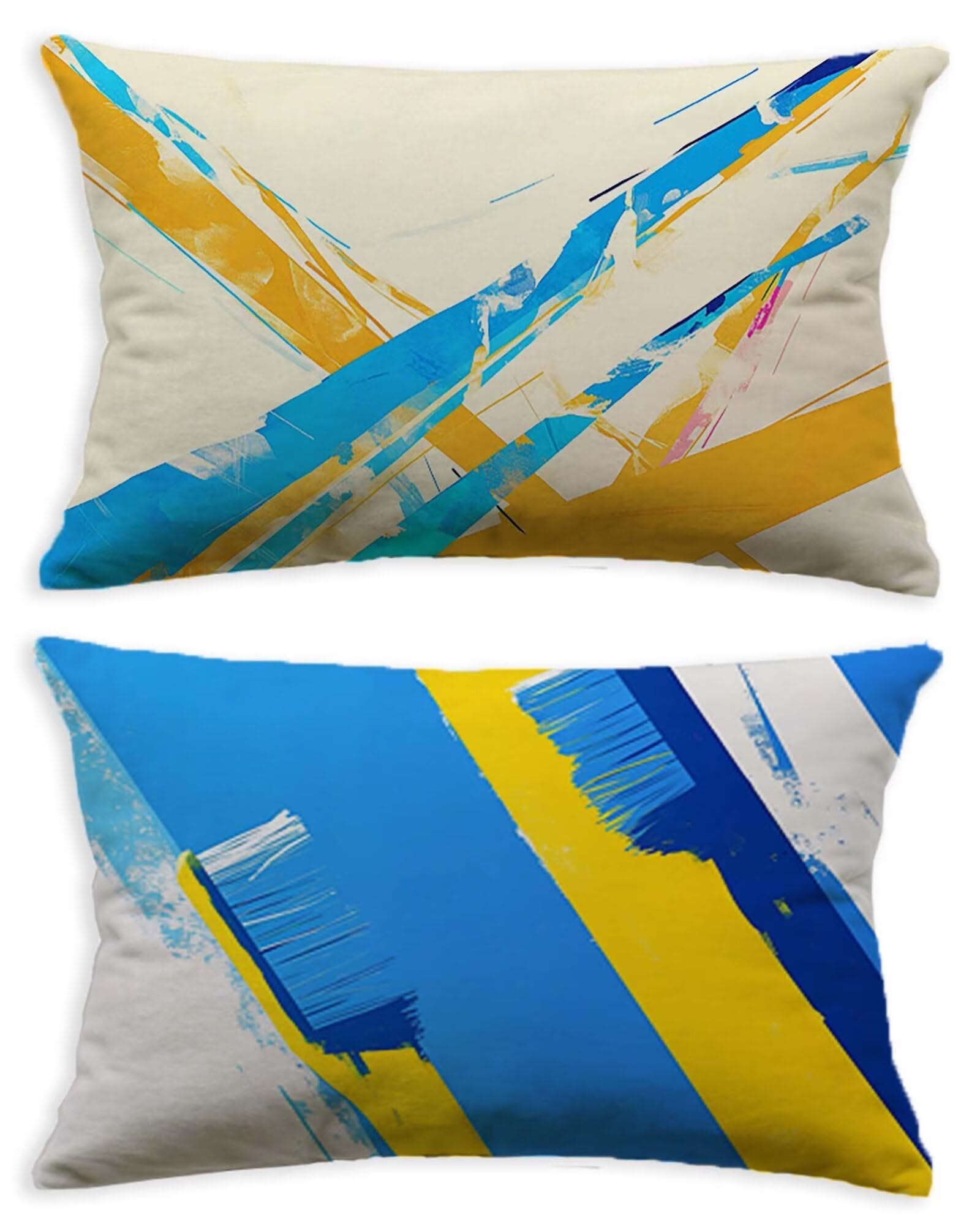 Coussin abstrait en velours pour décoration de salon moderne