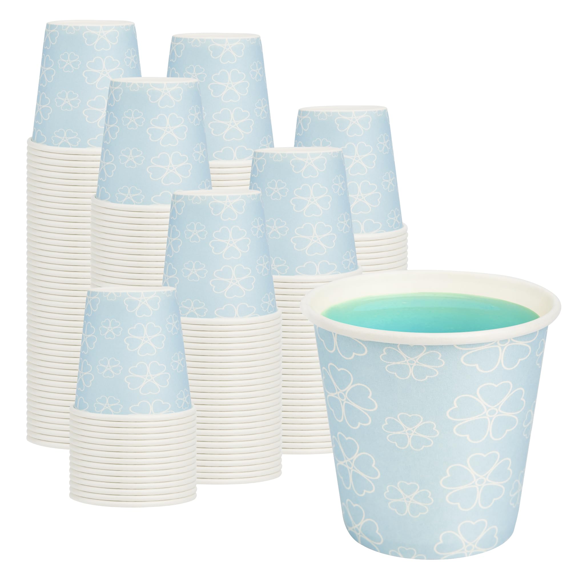 Disposable Coffee Cups with Lids - 100 Pack -12