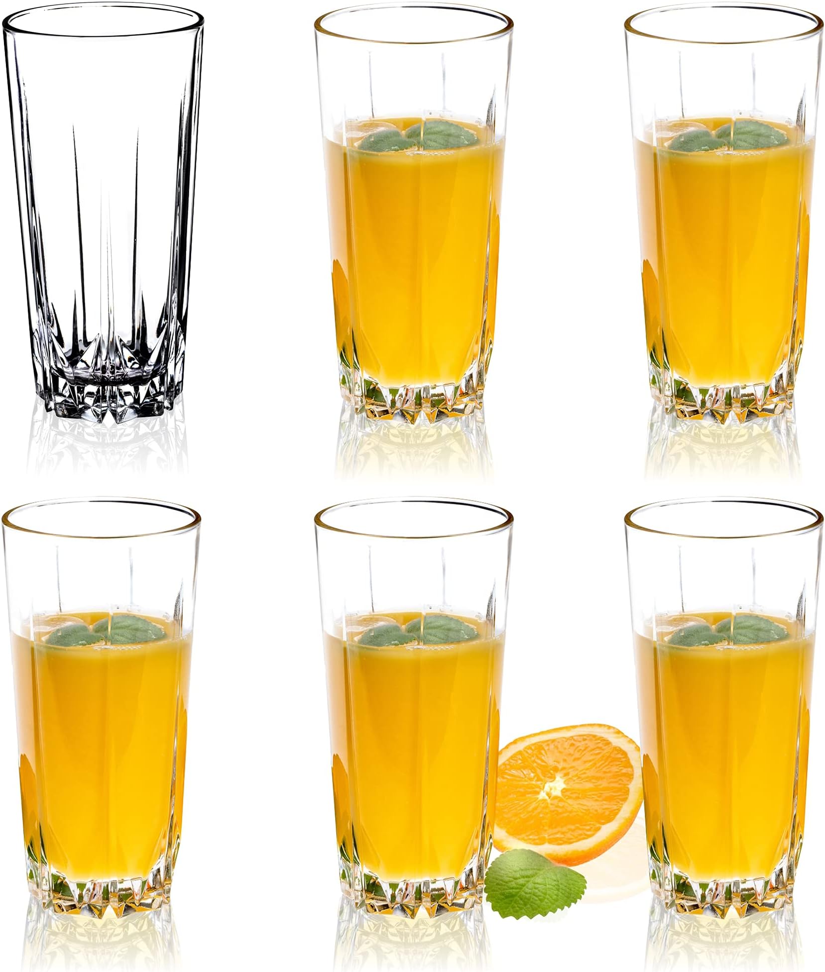 Lot De 4 Verres à Eau Highball Glasmark Krosno 300ml - Verres Classiques Résistants Au Lave-Vaisselle Verres Haute Brillance