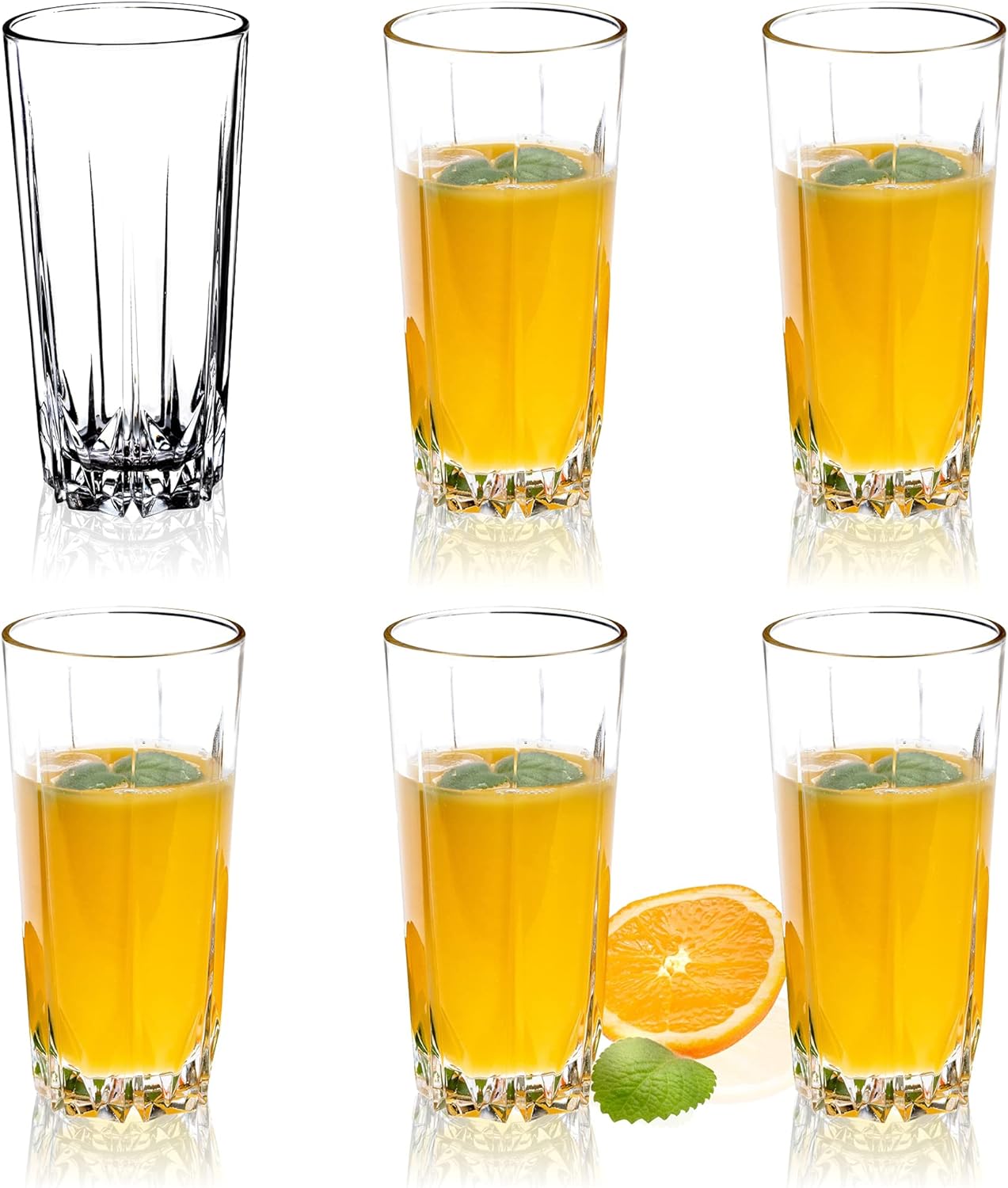 Set 6 Bicchieri Highball In Vetro KADAX - Tumbler 380ml Per Cocktail E Long Drink - Foto 7