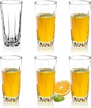 KADAX Trinkgläser aus hochwertigem Glas, 6er Set, Wassergläser, dickwandige Saftgläser, geriffelte Gläser für Wasser, Drin...