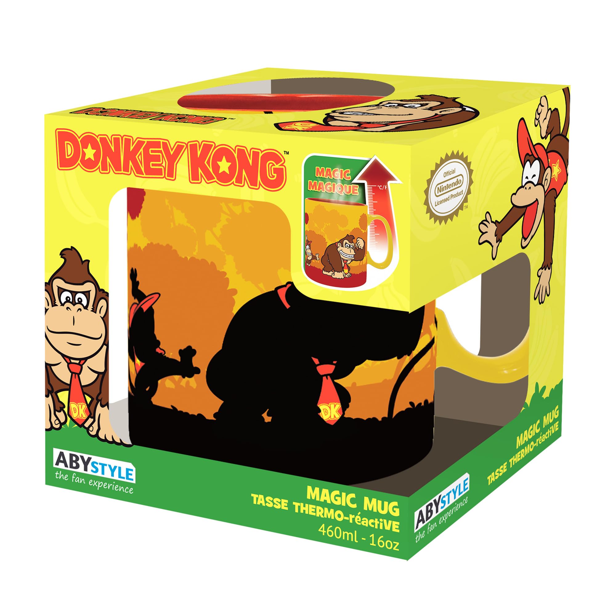 Abysse Corp Sas Donkey Kong - Heat Change Mug - 460 Ml - Donkey Kong - Cardboard
