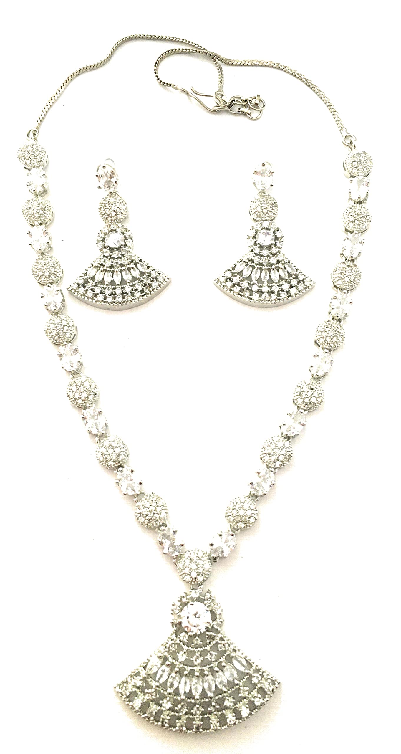 Sasitrends American Diamond AD Stone Studded Necklace for Women and Girls (B0B2S9SH35) Amazon Price History, Amazon Price Tracker