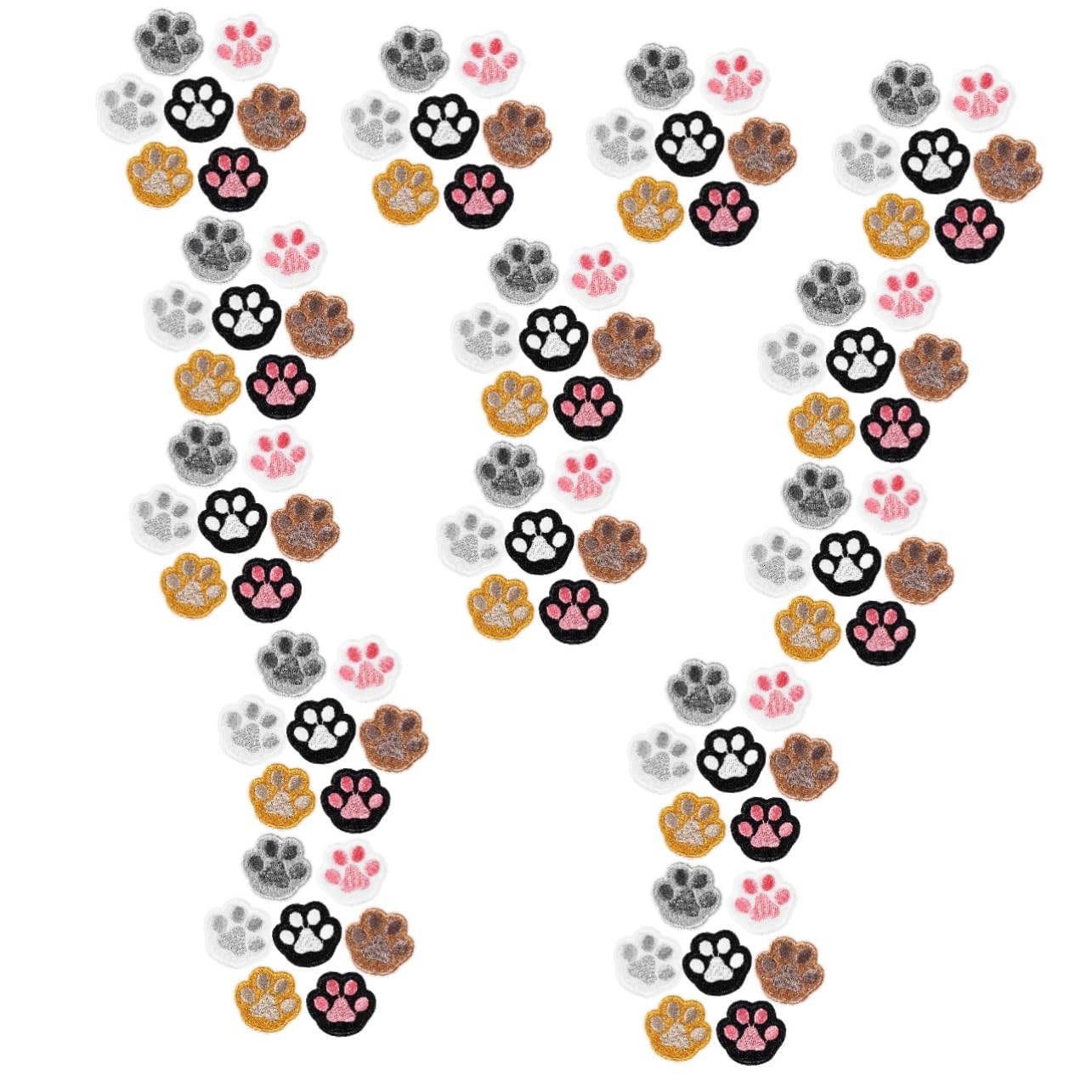 TEHAUX 98pièces Patch Autocollant Broderie Motif Patte De Chien Pour Vêtements Sacs Chapeaux Pour Diy Et Rénovation De Jeans