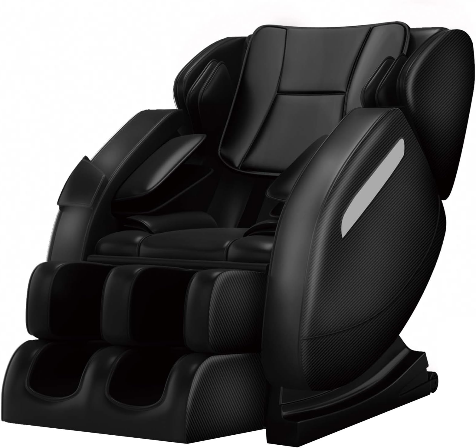 FAVOLCANO2022 Zero Gravity Full Body Massage Chair Recliner Built-in Bluetooth Neck Shoulder Back Waist Foot Roller Lower-Back Heating (Black)