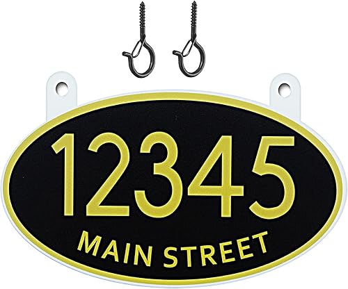 Placa reflectante para colgar con números de buzón Números de buzón reflectantes para exteriores Placa de metal personalizada de doble cara