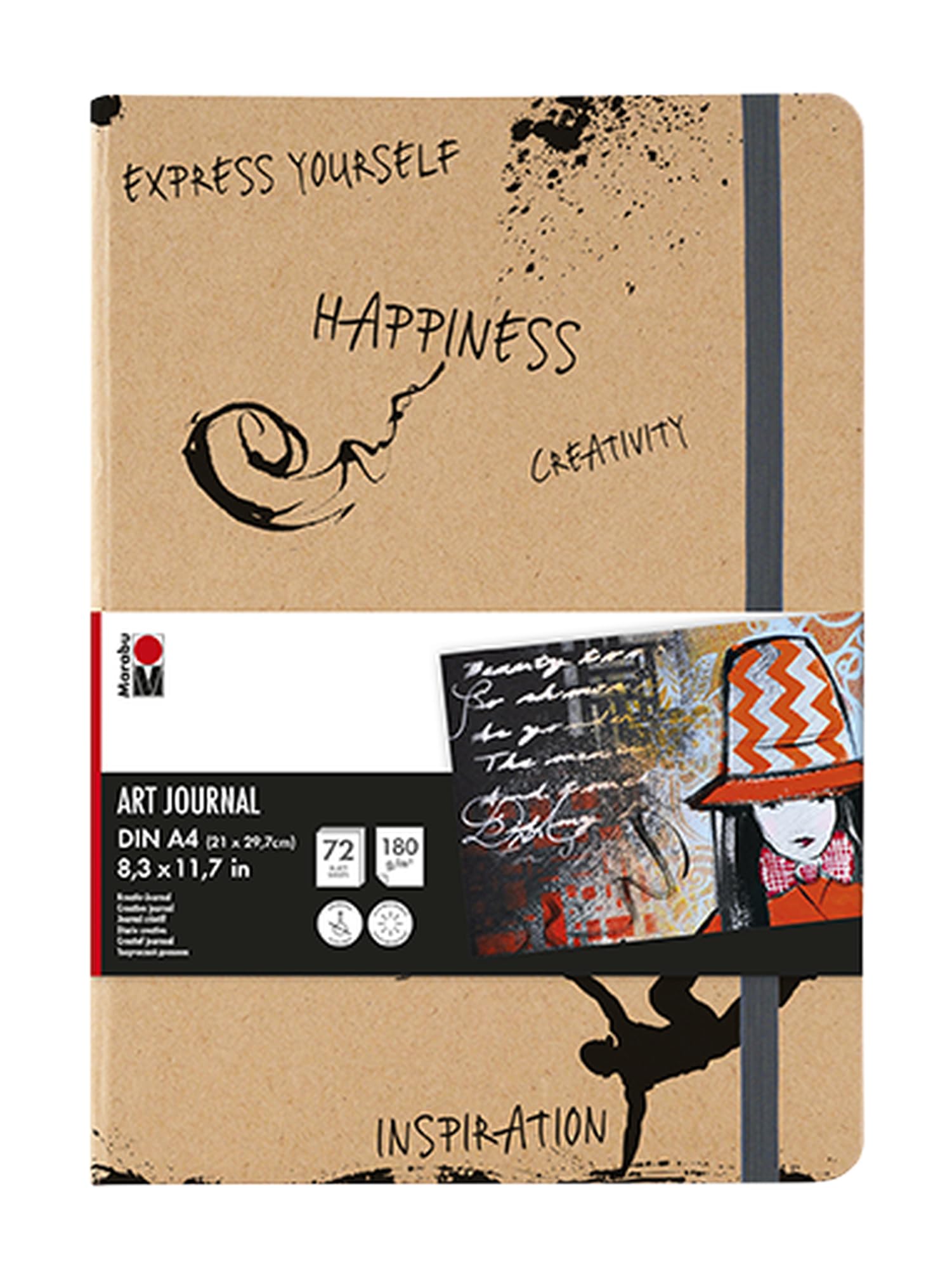 Carnet de notes A4 papier sans acide mat et résistant à la lumière Marabu - 6
