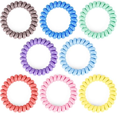 Pulseras sensoriales masticables para niños y niñas, paquete de 8 pulseras elásticas de bobina para niños con autismo, TDAH, SPD o necesidades