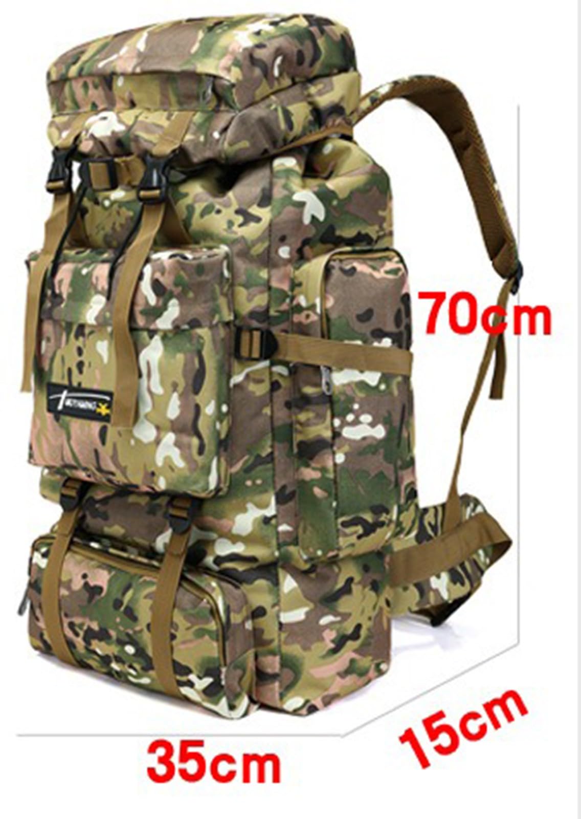 Wandern Rucksack 70L Wasserdichter Wanderrucksack Trekkingrucksack Große Outdoor Camping Rucksack Fur Herren Damen Survival Militär Backpacker Daypack Für Wander Reisen Sport Travel A