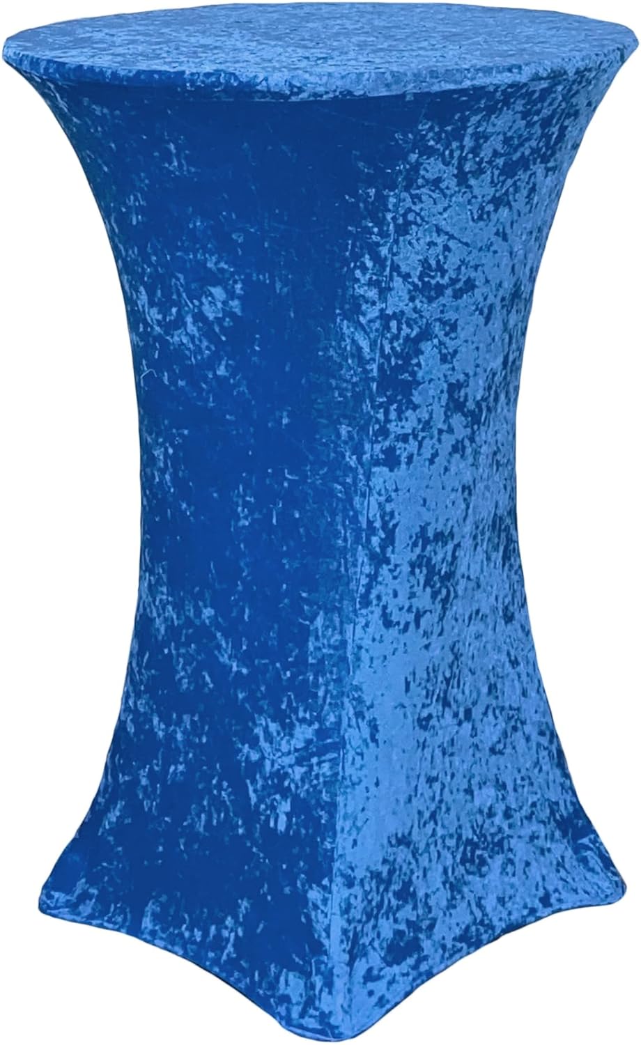 YOUR CHAIR COVERS - Velvet Spandex 30 Inch Highboy Cocktail Round Table Cover Stretchable Tablecloth - Champagne