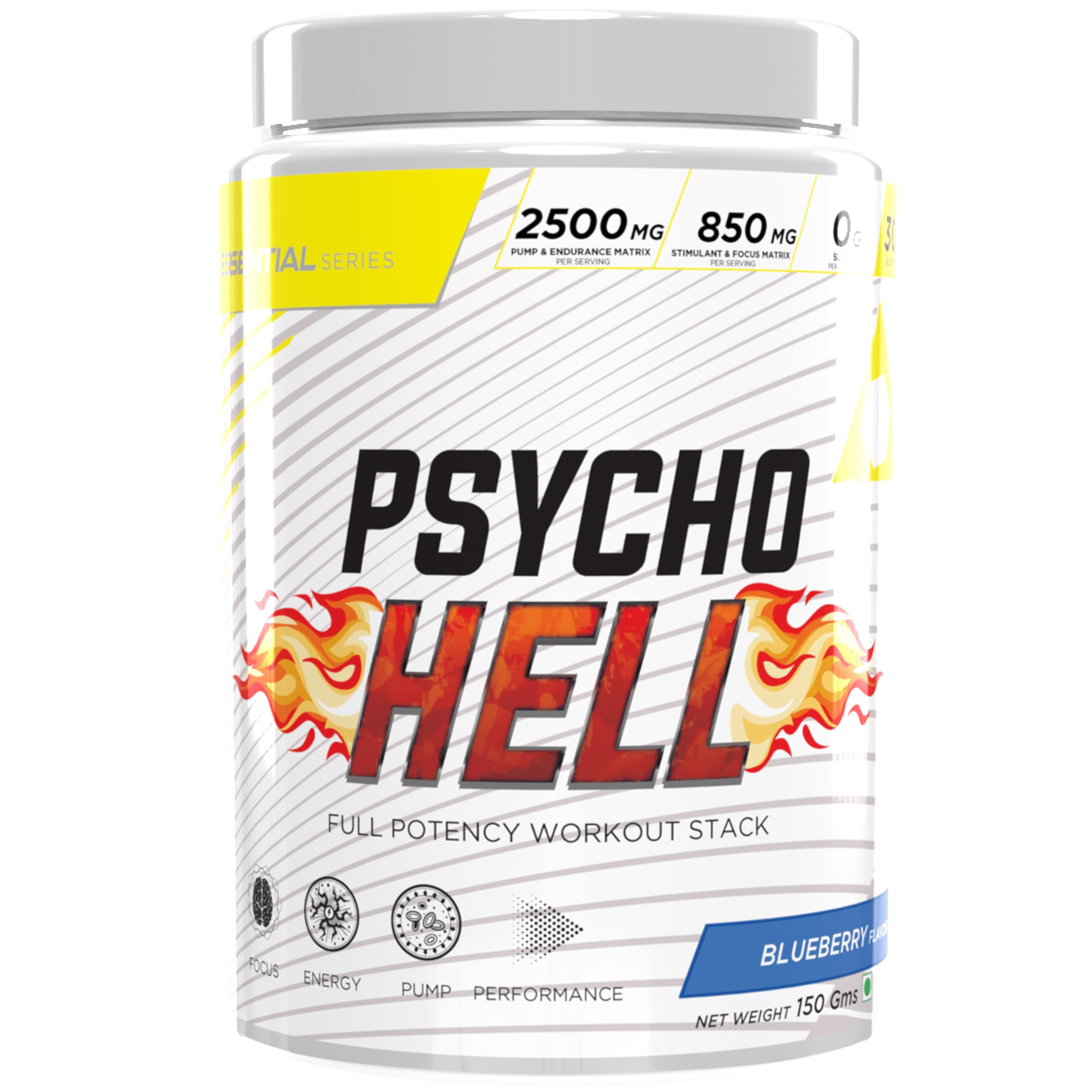 Fully Dosed Psycho Hell Pre-Workout | High-Stimulant Energy