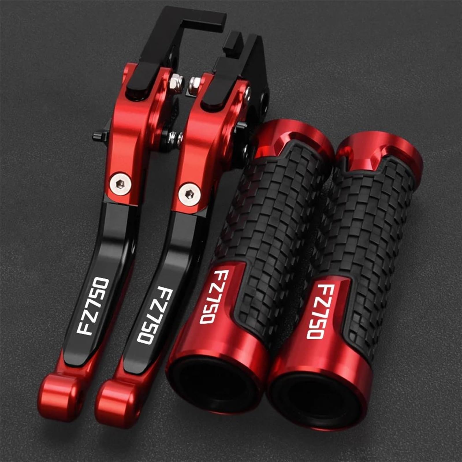 Tgvselpj Red 2 Motorcycle Part Motorcycle Extendable Adjustable Clutch Brake Levers Controller Lever Handle For Y-Amaha Fz750 1985-1988(Red 2)