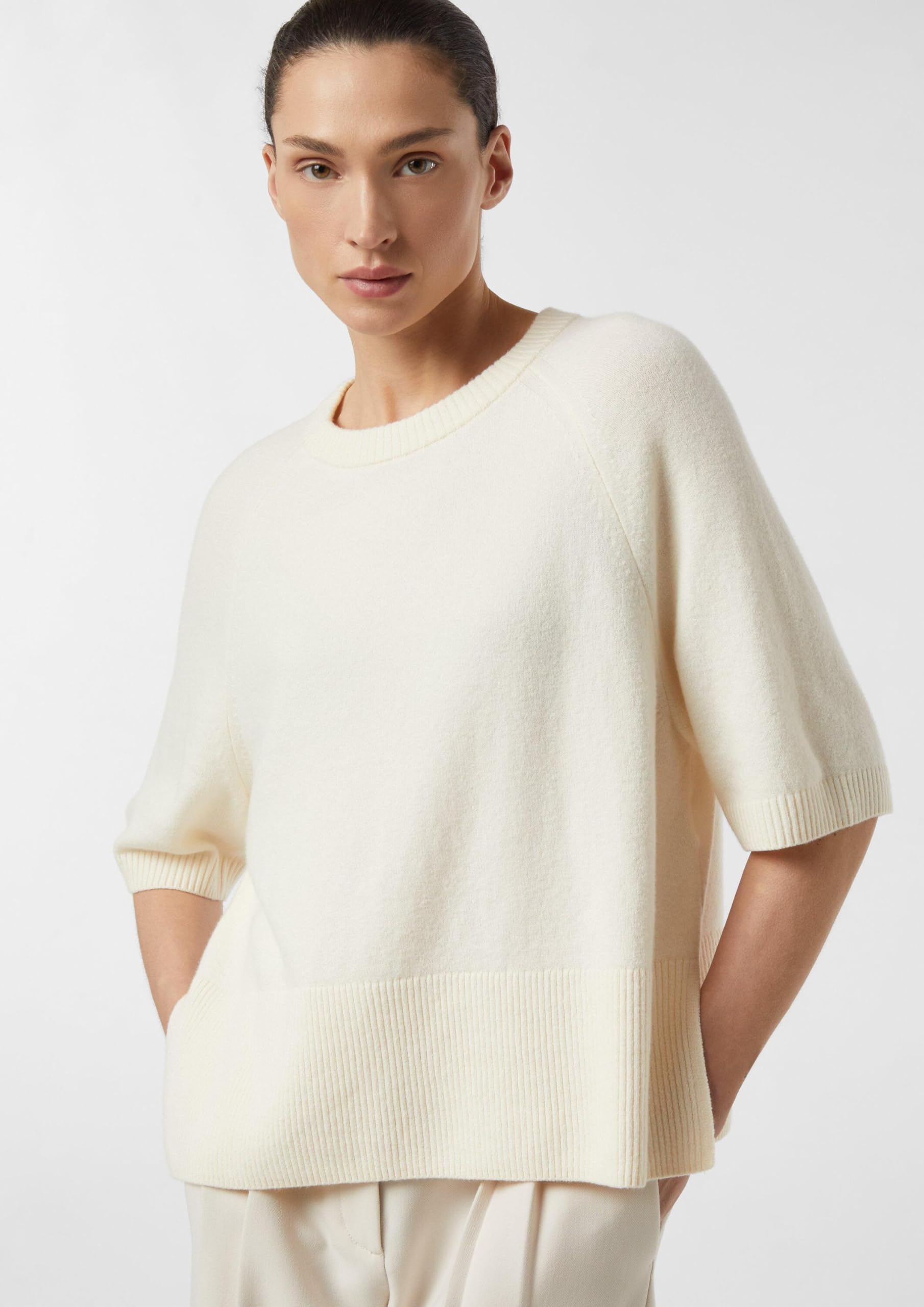 Comma Feinstrickpullover Halbarm