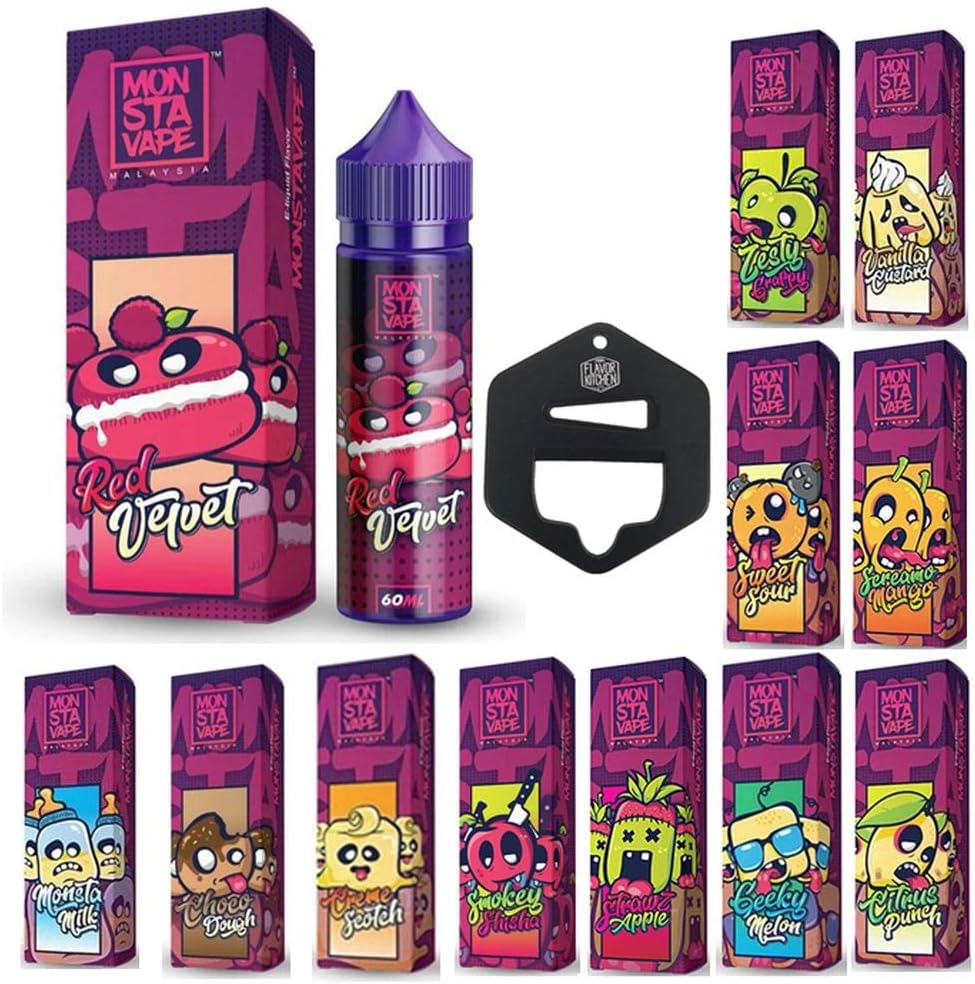 Amazon Monsta Vape モンスターベイプ マレーシア定番系リキッド 60ml 1本 Flavorkitchenオリジナルボトルオープナーセット Vape リキッド Red Velvet ノーブランド品 電子たばこ用リキッド