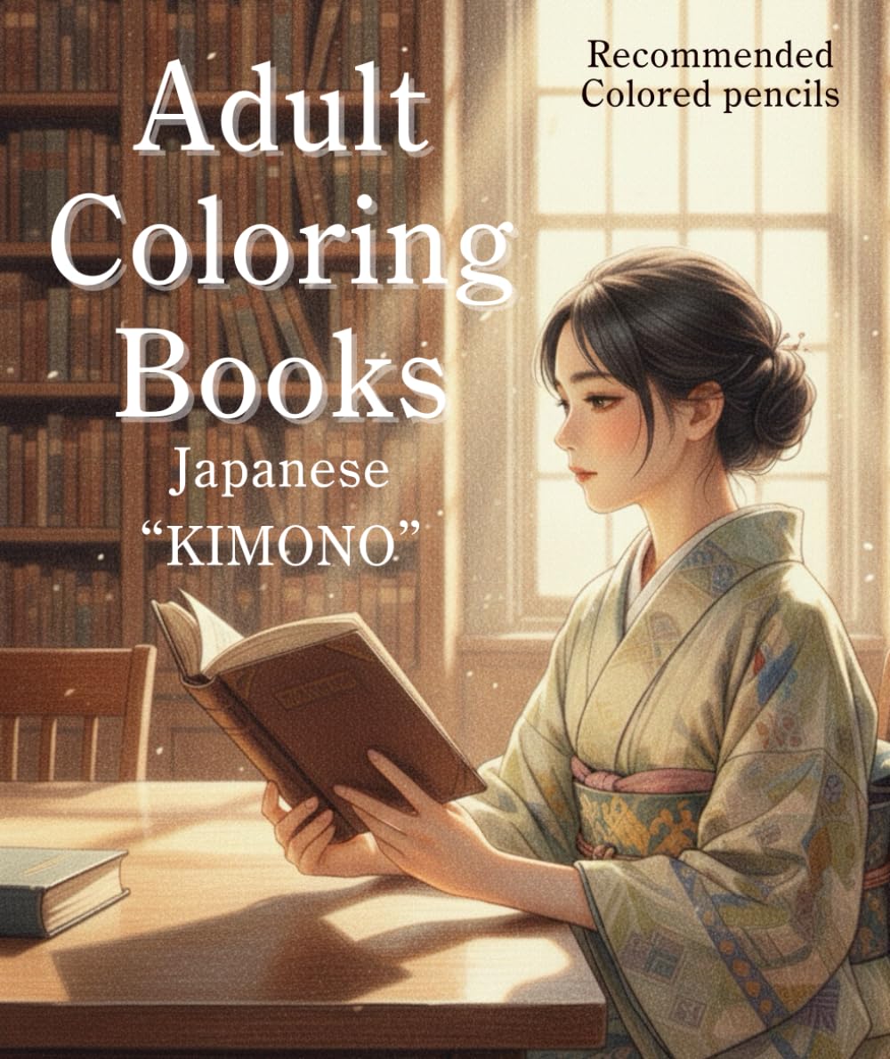 Adult Coloring Books　''KIMONO''
