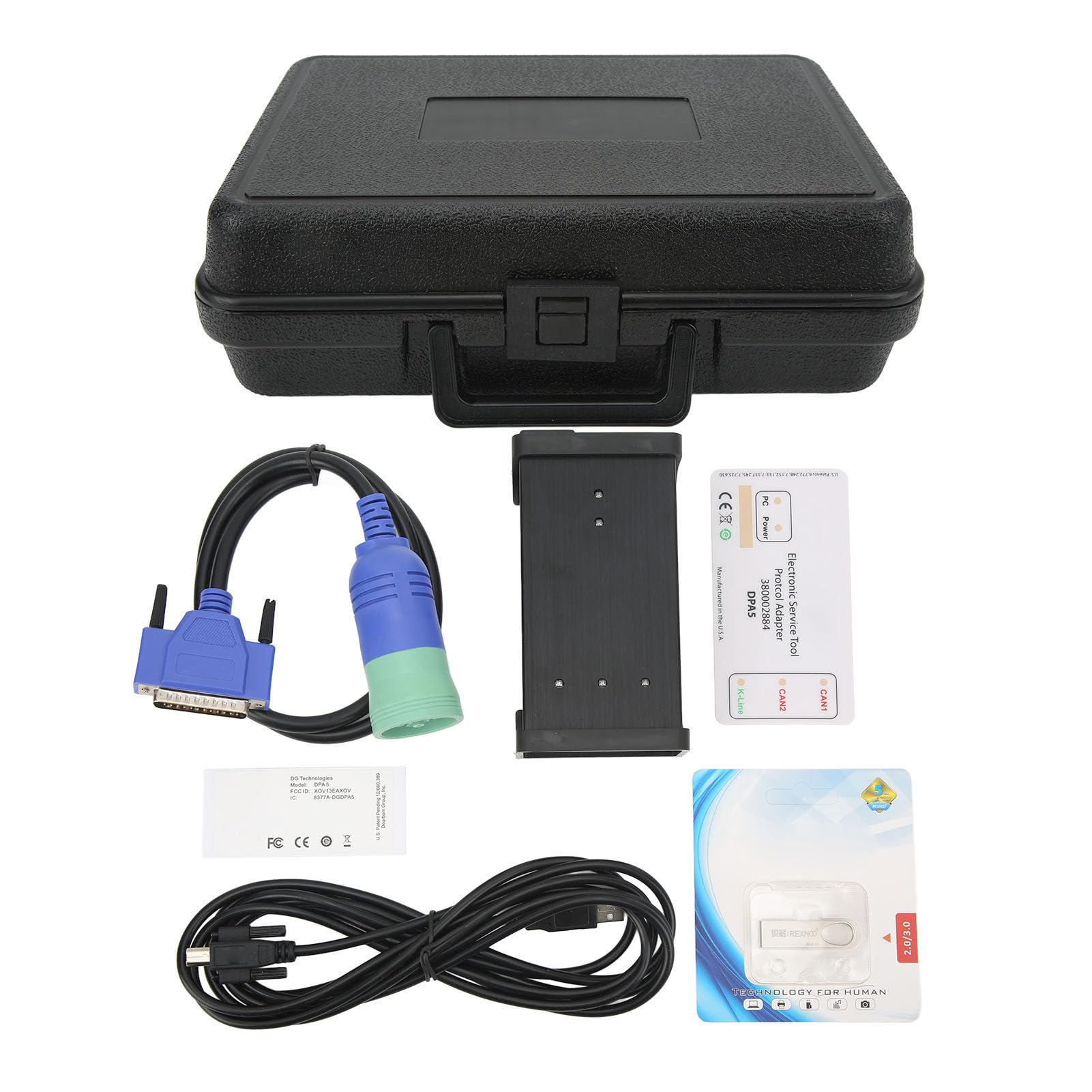 Kikumi pour CNH DPA5 Code de Camion de Camion Heavy Duty Reader Système Complet Tool de Diagnostic pour la Remorque pour Chargeur de Roues de Remorque Excavatrice