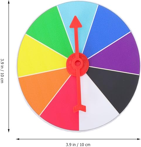 Miniatura 4 de Rueda de premio Whirl of Fun Rueda de premio giratorio de 3.9 in Rueda de premio de pared Spinner para carnaval y feria comercial Gana el juego de