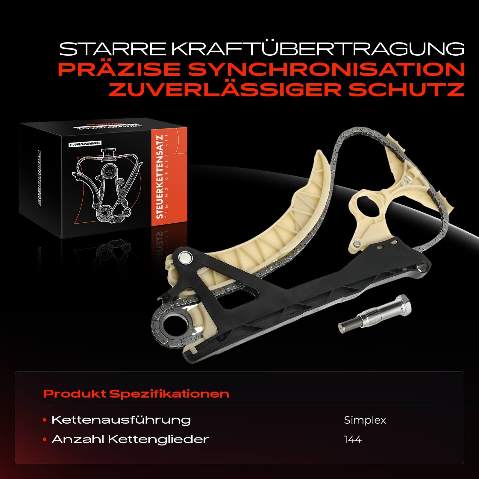 Frankberg Steuerkettensatz Kompatibel mit 1er E81 E87 116i 3er E46 E90 316i 1.6L 2002-2011 11317502180