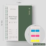 EMSHOI 3 Pack Spiral Notebook College Ruled, 480 Pages B5 Large Composition Notebook, 100GSM Thick Paper, Plastic Hardcover Lined Journals for Women Men Work School Writing, 7.48" x 10.15"