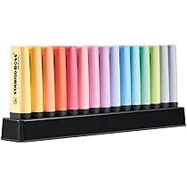 STABILO BOSS ORIGINAL Pastel – Evidenziatore – Desk-Set – 15 Evidenziatori Pastel